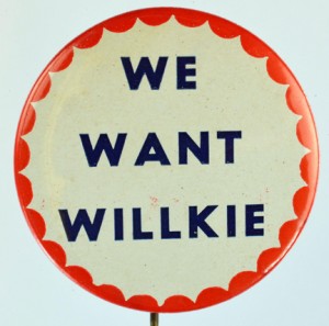 Wendell Willkie Campaign Button