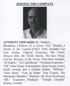 Anthony Edwards Girl From The North Country Insert