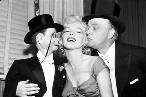 Edgar Bergen, Charlie McCarthy, and Marilyn Monroe