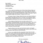 Letter of Recognition from Senator Barack Obama