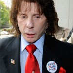 Phil Spector wearing an Obama button