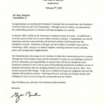 Presidential Recognition from President Bush