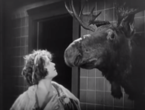 Olive Thomas and a moose