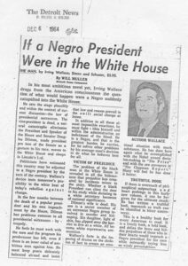 Newspaper Clipping The Man By Irving Wallace.