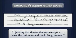 Handwritten notes taken as Trump asked for fake letter from DOJ