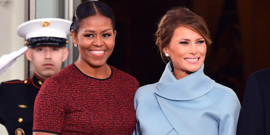 Melania Trump and Michelle Obama