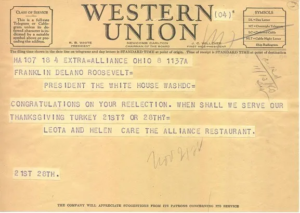 Franksgiving Telegram